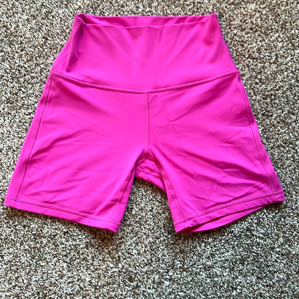 Lululemon pink align biker shorts size 6